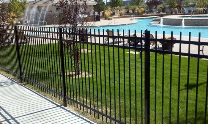 Black aluminum ornamental fence installed in Central Florida